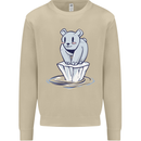 Floating Polar Bear Environment Climate Change Mens Sweatshirt Jumper Sand