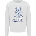 Floating Polar Bear Environment Climate Change Mens Sweatshirt Jumper White