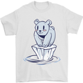 Floating Polar Bear Environment Climate Change Mens T-Shirt 100% Cotton White