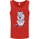 Floating Polar Bear Environment Climate Change Mens Vest Tank Top Red