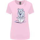 Floating Polar Bear Environment Climate Change Womens Wider Cut T-Shirt Light Pink