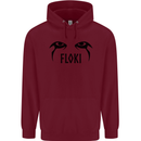 Floki Eyes Vikings Valhalla Odin Childrens Kids Hoodie Maroon
