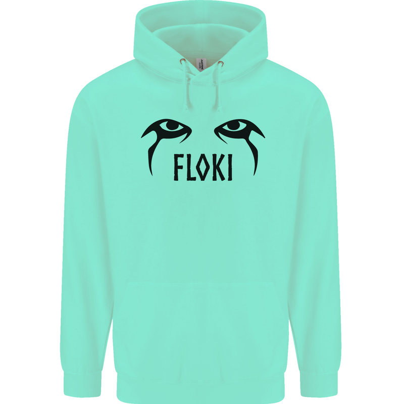 Floki Eyes Vikings Valhalla Odin Childrens Kids Hoodie Peppermint
