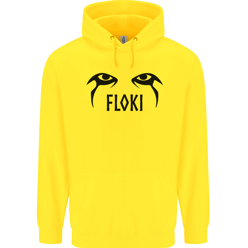 Floki Eyes Vikings Valhalla Odin Childrens Kids Hoodie Yellow