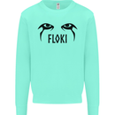 Floki Eyes Vikings Valhalla Odin Kids Sweatshirt Jumper Peppermint