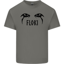 Floki Eyes Vikings Valhalla Odin Kids T-Shirt Childrens Charcoal