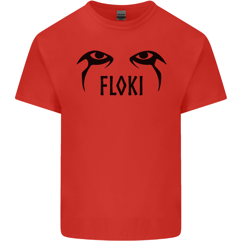 Floki Eyes Vikings Valhalla Odin Kids T-Shirt Childrens Red