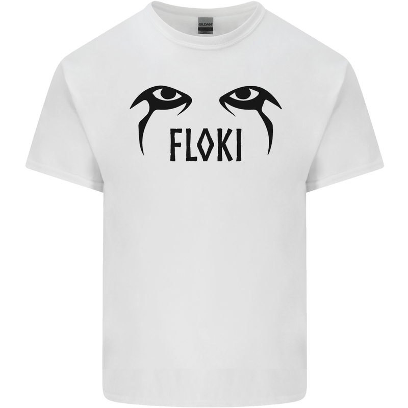 Floki Eyes Vikings Valhalla Odin Kids T-Shirt Childrens White