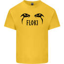 Floki Eyes Vikings Valhalla Odin Kids T-Shirt Childrens Yellow