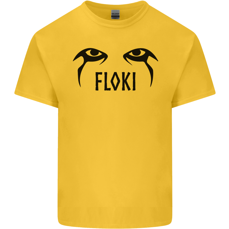 Floki Eyes Vikings Valhalla Odin Kids T-Shirt Childrens Yellow