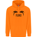 Floki Eyes Vikings Valhalla Odin Mens 80% Cotton Hoodie Orange