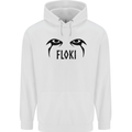 Floki Eyes Vikings Valhalla Odin Mens 80% Cotton Hoodie White