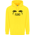 Floki Eyes Vikings Valhalla Odin Mens 80% Cotton Hoodie Yellow
