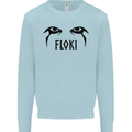 Floki Eyes Vikings Valhalla Odin Mens Sweatshirt Jumper Light Blue