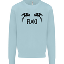Floki Eyes Vikings Valhalla Odin Mens Sweatshirt Jumper Light Blue
