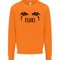 Floki Eyes Vikings Valhalla Odin Mens Sweatshirt Jumper Orange