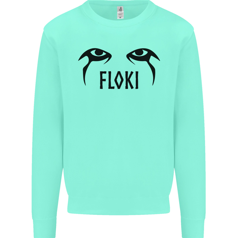 Floki Eyes Vikings Valhalla Odin Mens Sweatshirt Jumper Peppermint