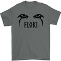 Floki Eyes Vikings Valhalla Odin Mens T-Shirt Cotton Gildan Charcoal