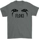 Floki Eyes Vikings Valhalla Odin Mens T-Shirt Cotton Gildan Charcoal