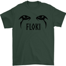 Floki Eyes Vikings Valhalla Odin Mens T-Shirt Cotton Gildan Forest Green