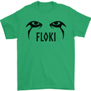 Floki Eyes Vikings Valhalla Odin Mens T-Shirt Cotton Gildan Irish Green