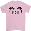 Floki Eyes Vikings Valhalla Odin Mens T-Shirt Cotton Gildan Light Pink