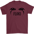 Floki Eyes Vikings Valhalla Odin Mens T-Shirt Cotton Gildan Maroon