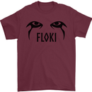 Floki Eyes Vikings Valhalla Odin Mens T-Shirt Cotton Gildan Maroon