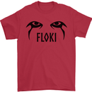 Floki Eyes Vikings Valhalla Odin Mens T-Shirt Cotton Gildan Red