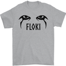 Floki Eyes Vikings Valhalla Odin Mens T-Shirt Cotton Gildan Sports Grey