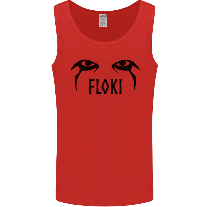 Floki Eyes Vikings Valhalla Odin Mens Vest Tank Top Red