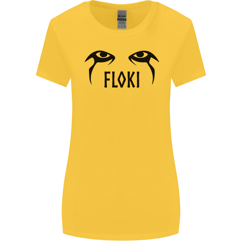 Floki Eyes Vikings Valhalla Odin Womens Wider Cut T-Shirt Yellow