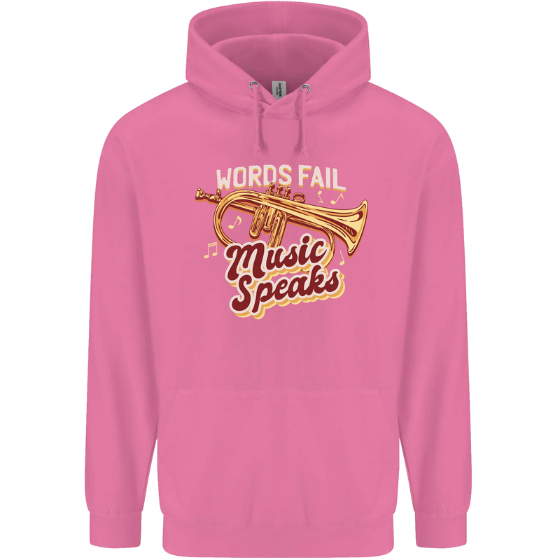 Flugelhorn Music Speaks Where Words Fail Childrens Kids Hoodie Azalea