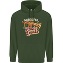 Flugelhorn Music Speaks Where Words Fail Childrens Kids Hoodie Forest Green
