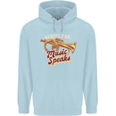 Flugelhorn Music Speaks Where Words Fail Childrens Kids Hoodie Light Blue