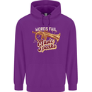 Flugelhorn Music Speaks Where Words Fail Childrens Kids Hoodie Purple