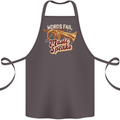 Flugelhorn Music Speaks Where Words Fail Cotton Apron 100% Organic Dark Grey