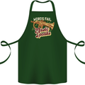 Flugelhorn Music Speaks Where Words Fail Cotton Apron 100% Organic Forest Green