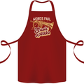 Flugelhorn Music Speaks Where Words Fail Cotton Apron 100% Organic Maroon