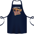 Flugelhorn Music Speaks Where Words Fail Cotton Apron 100% Organic Navy Blue