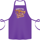 Flugelhorn Music Speaks Where Words Fail Cotton Apron 100% Organic Purple