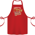 Flugelhorn Music Speaks Where Words Fail Cotton Apron 100% Organic Red