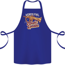 Flugelhorn Music Speaks Where Words Fail Cotton Apron 100% Organic Royal Blue