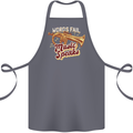 Flugelhorn Music Speaks Where Words Fail Cotton Apron 100% Organic Steel