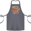 Flugelhorn Music Speaks Where Words Fail Cotton Apron 100% Organic Steel