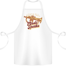Flugelhorn Music Speaks Where Words Fail Cotton Apron 100% Organic White