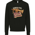 Flugelhorn Music Speaks Where Words Fail Kids Sweatshirt Jumper Black