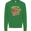 Flugelhorn Music Speaks Where Words Fail Kids Sweatshirt Jumper Irish Green