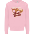 Flugelhorn Music Speaks Where Words Fail Kids Sweatshirt Jumper Light Pink