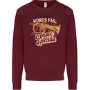 Flugelhorn Music Speaks Where Words Fail Kids Sweatshirt Jumper Maroon